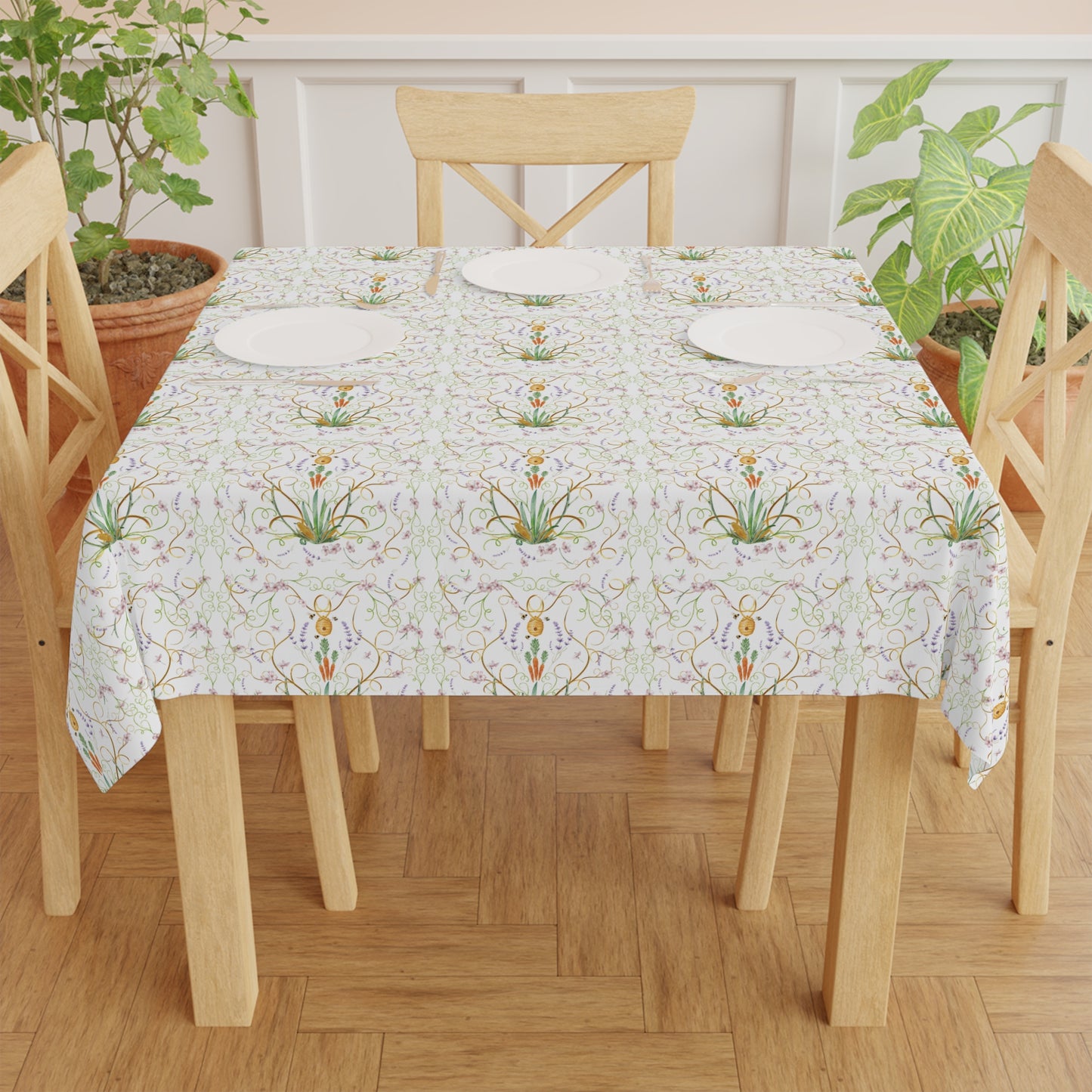 Floral Print Tablecloth - Elegant Spring Table Decor