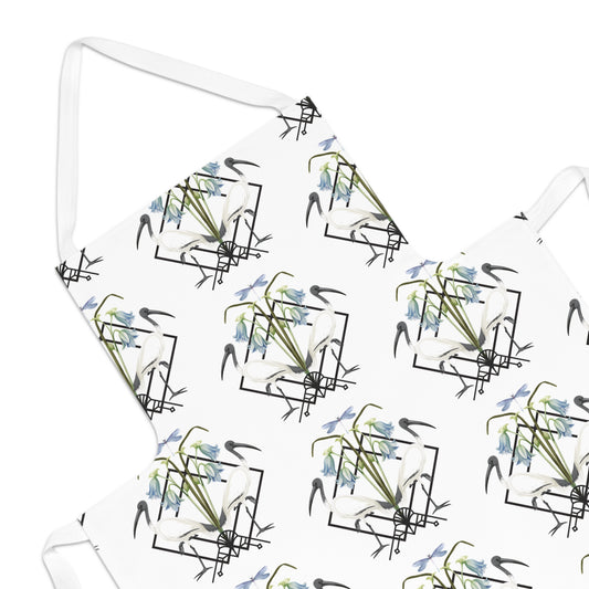 Ibis and Dragonfly Adult Apron - Stylish Cooking Gift for Home Chefs