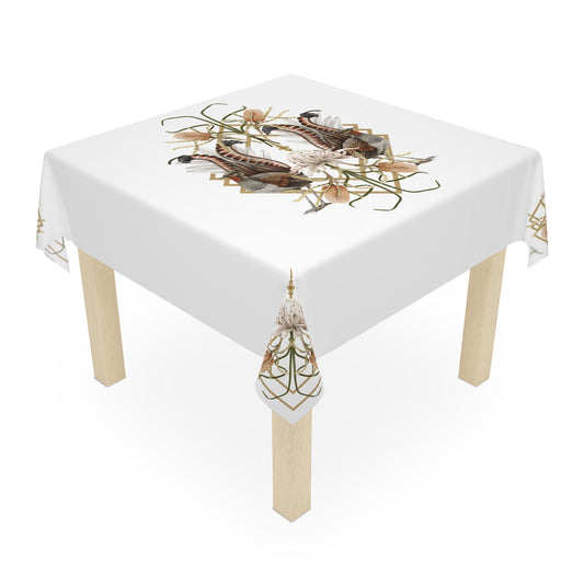 Tablecloth Australian Lyrebird and Native Florals