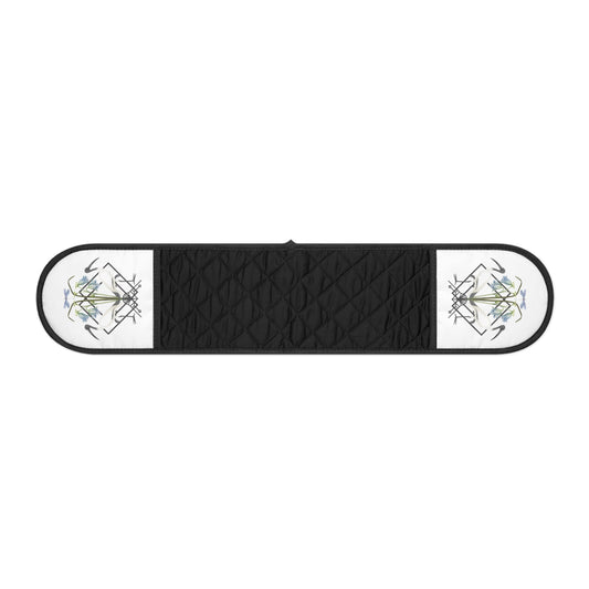 Ibis and Dragonfly Pattern Oven Mitts - Stylish Kitchen Accessory for Home Chefs