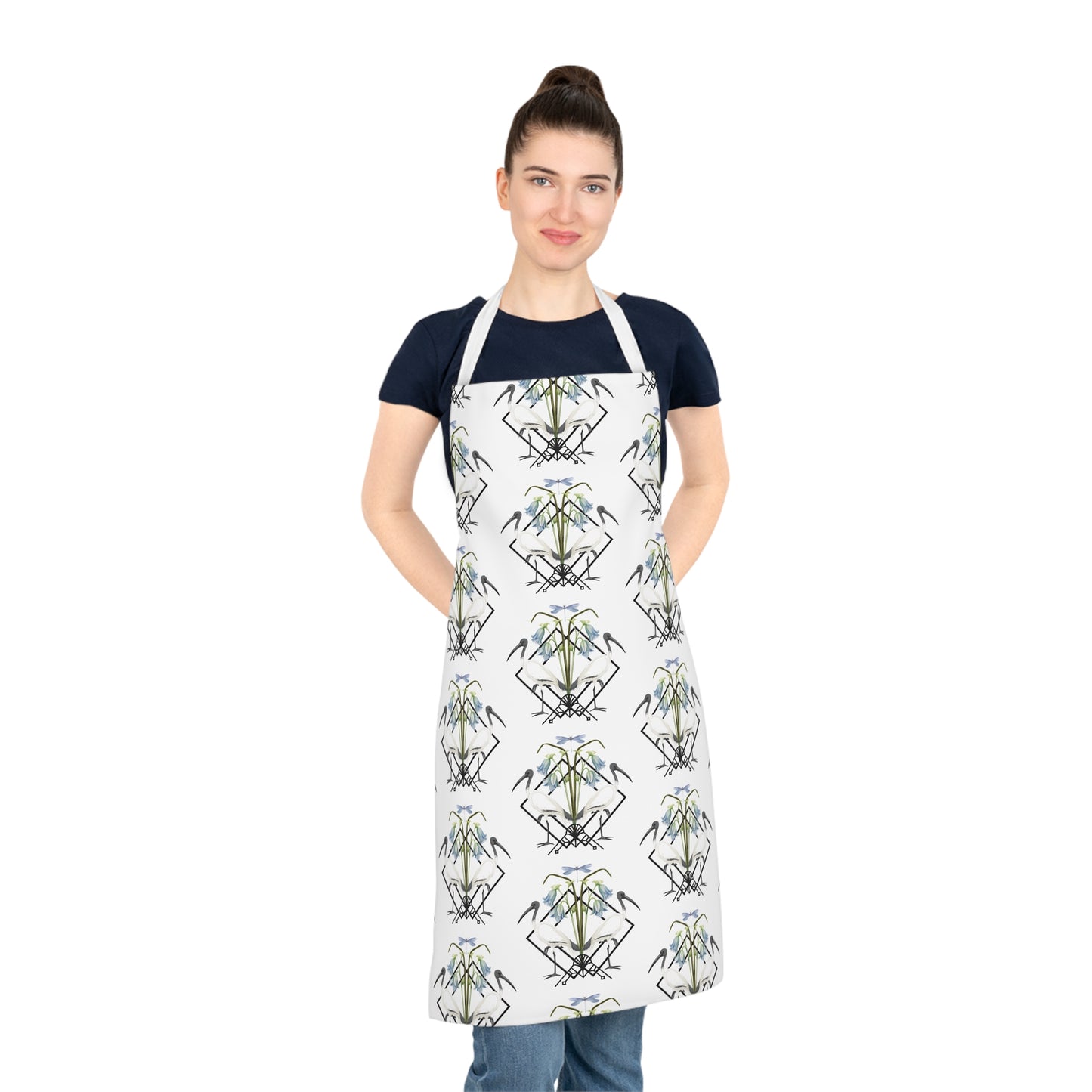 Ibis and Dragonfly Adult Apron - Stylish Cooking Gift for Home Chefs