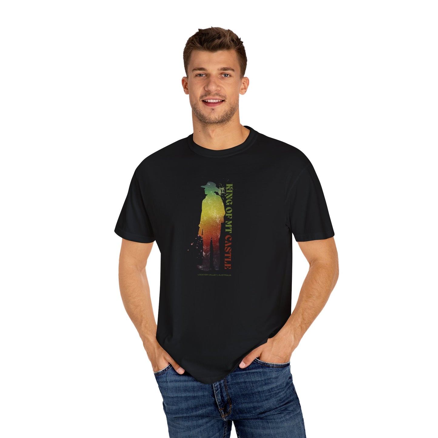 King of Mt Castle Men’s T-Shirt – Lockyer Valley Outback Style