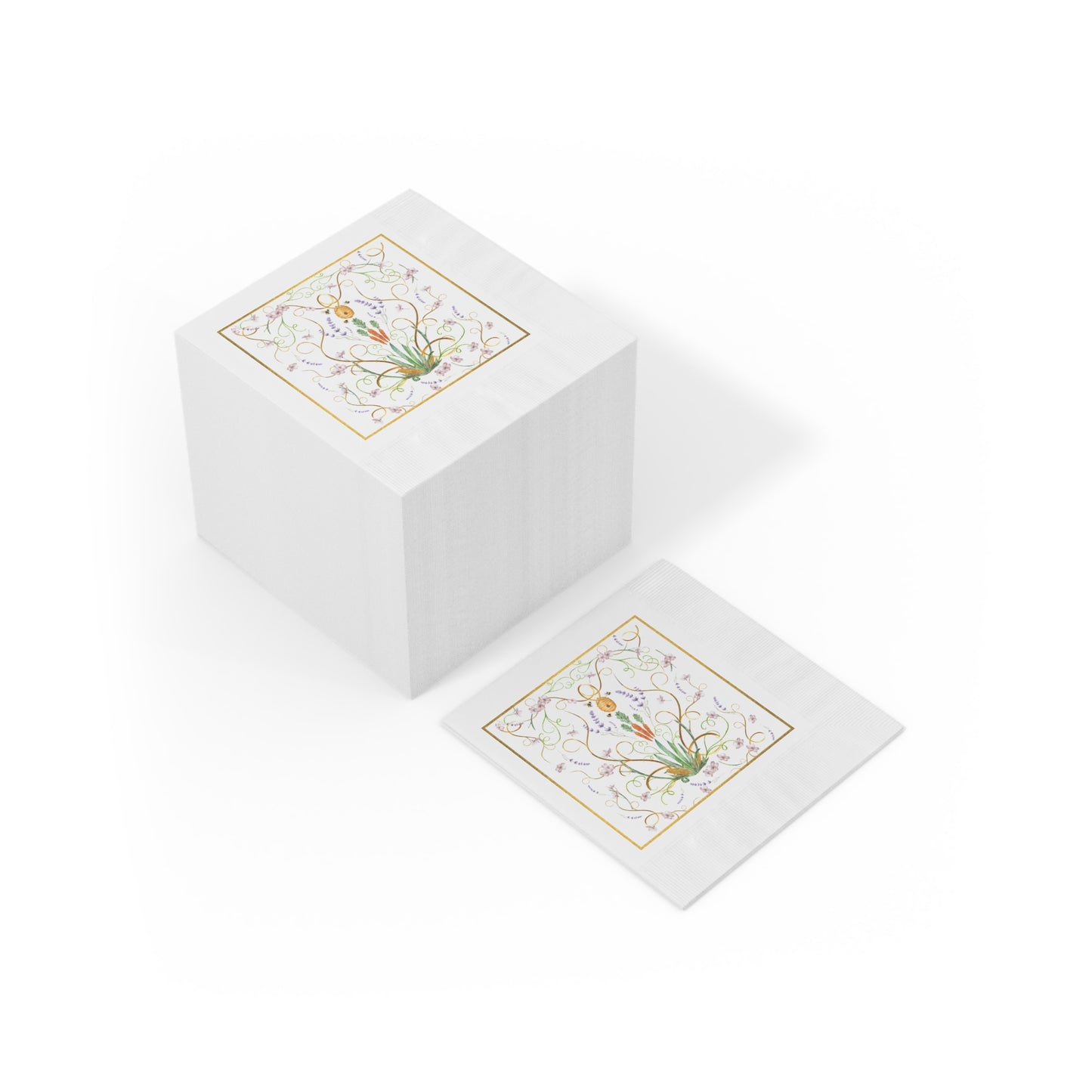 Elegant Floral Printed Napkins for Celebrations