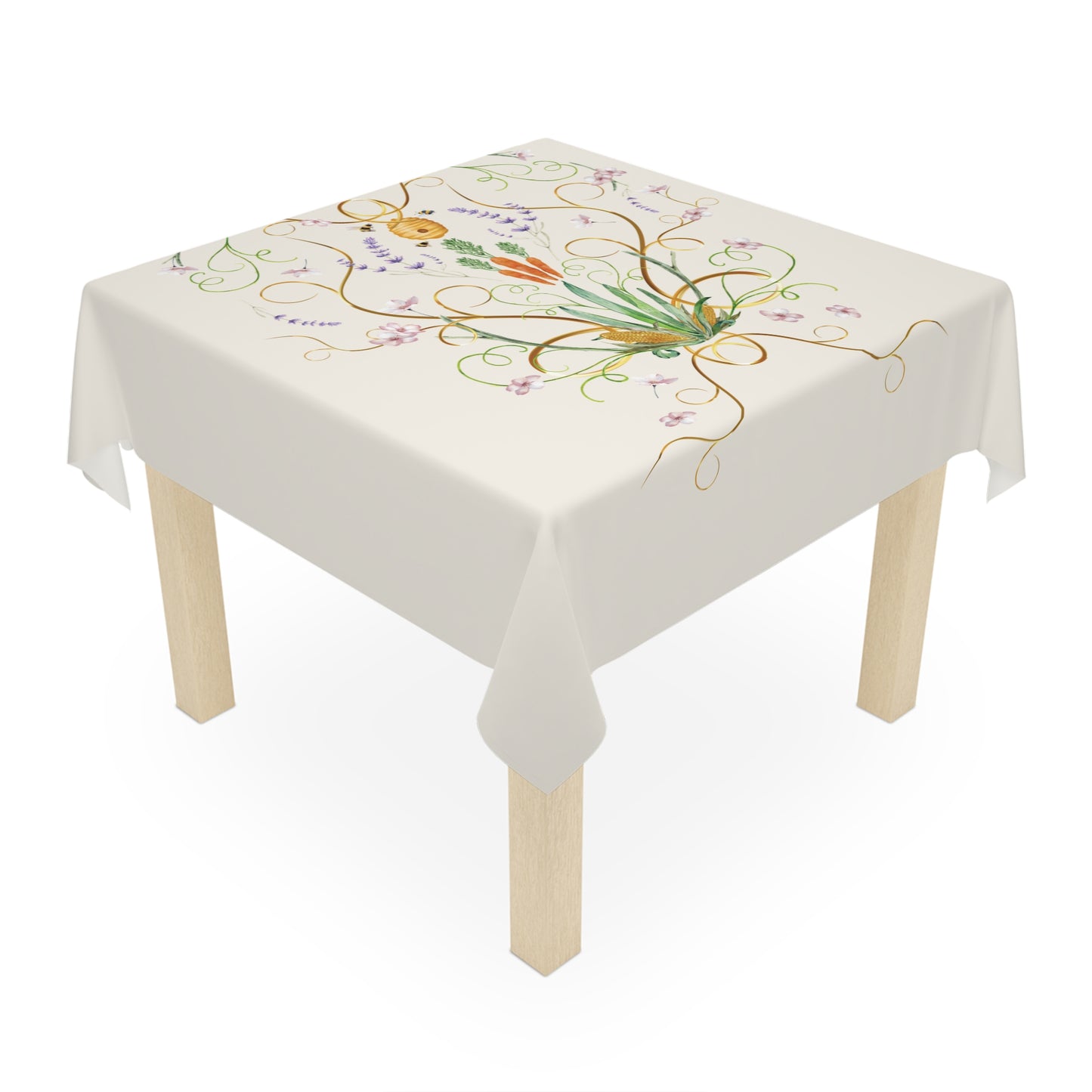 Botanical Garden Tablecloth - Elegant Floral Design for Dining & Celebrations