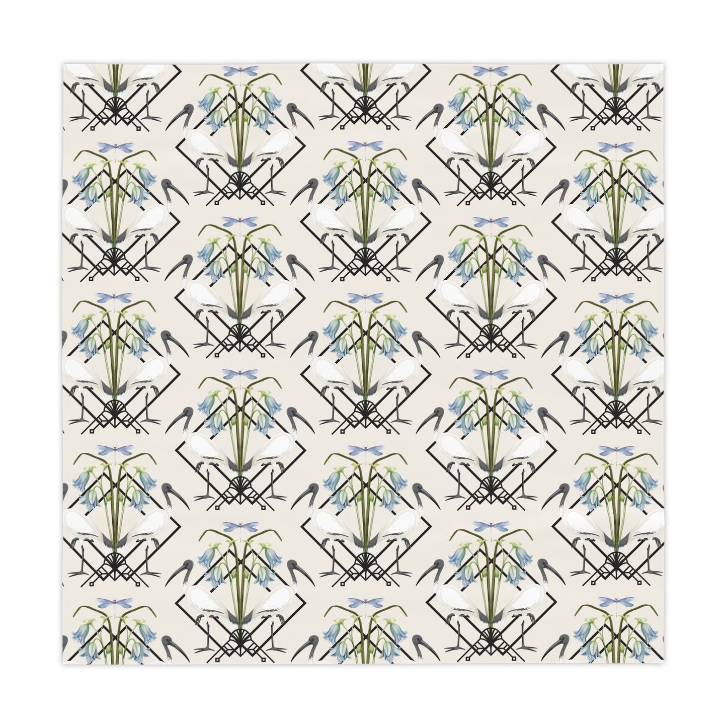 Ibis and Dragonfly Tablecloth - Elevate Your Dining Experience