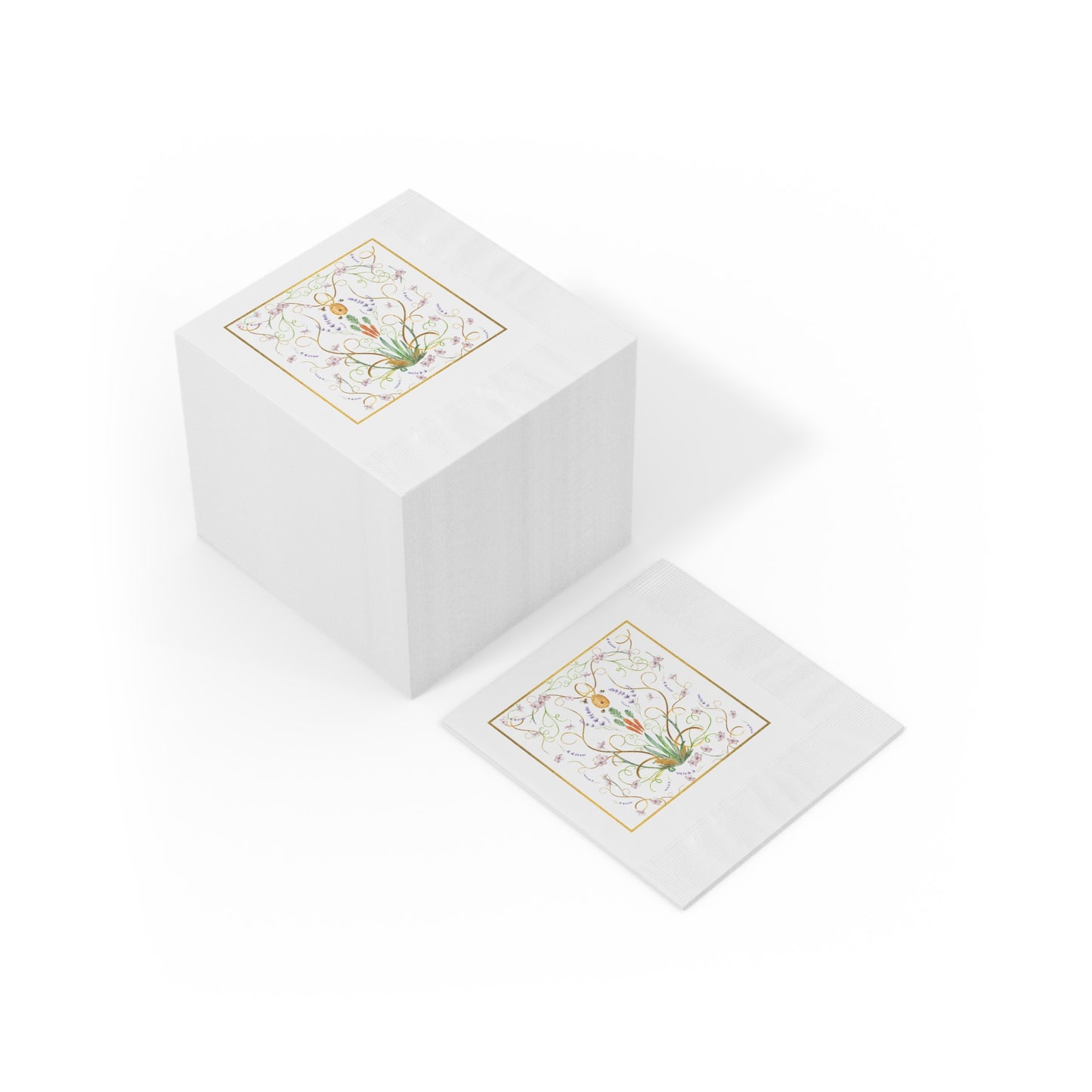 Elegant Floral Printed Napkins for Celebrations