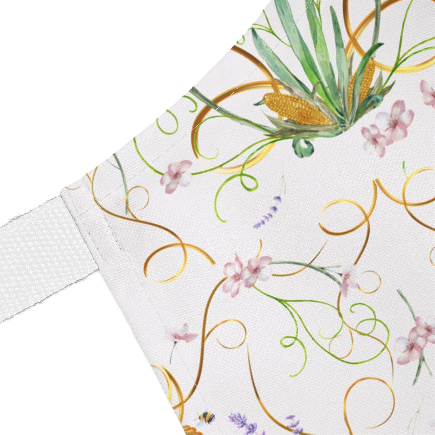 Colorful Floral Apron with 5-Color Straps | Perfect for Cooking and Grilling