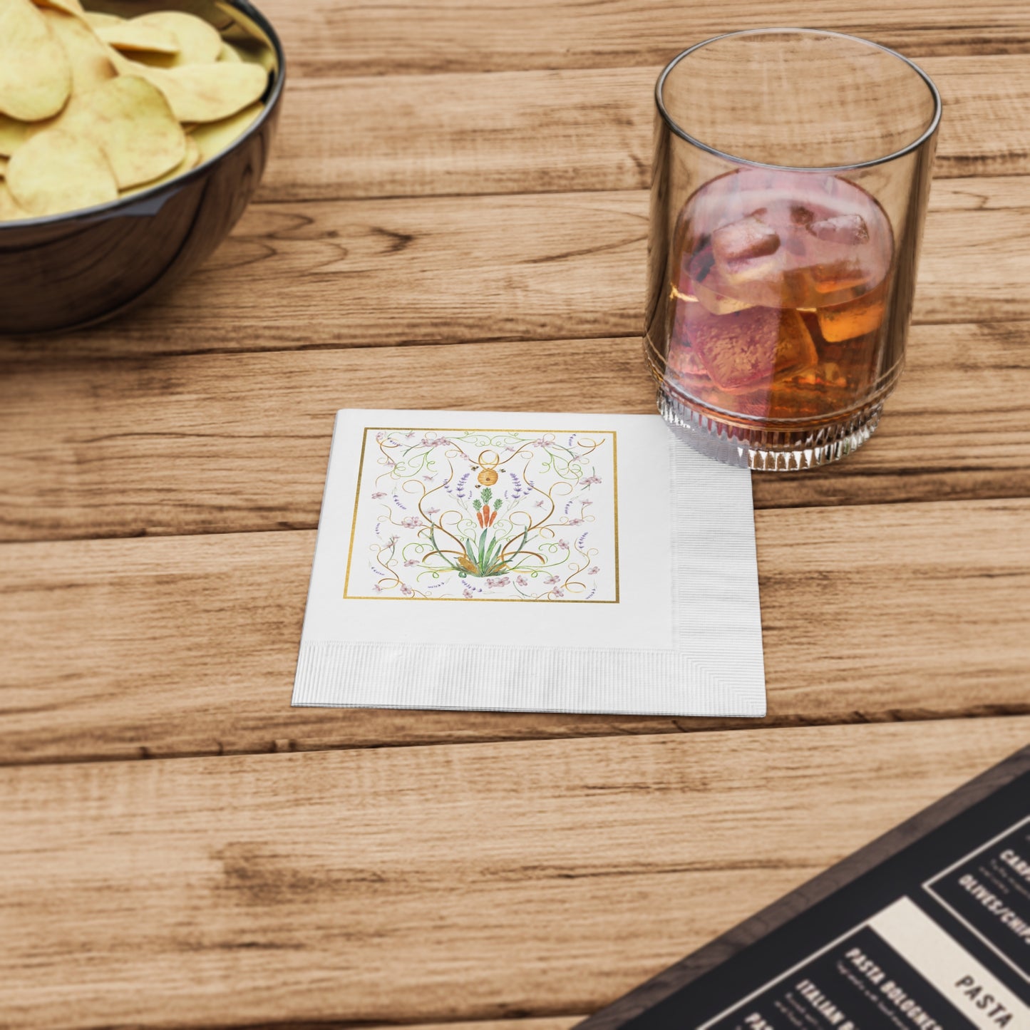 Elegant Floral Printed Napkins for Celebrations
