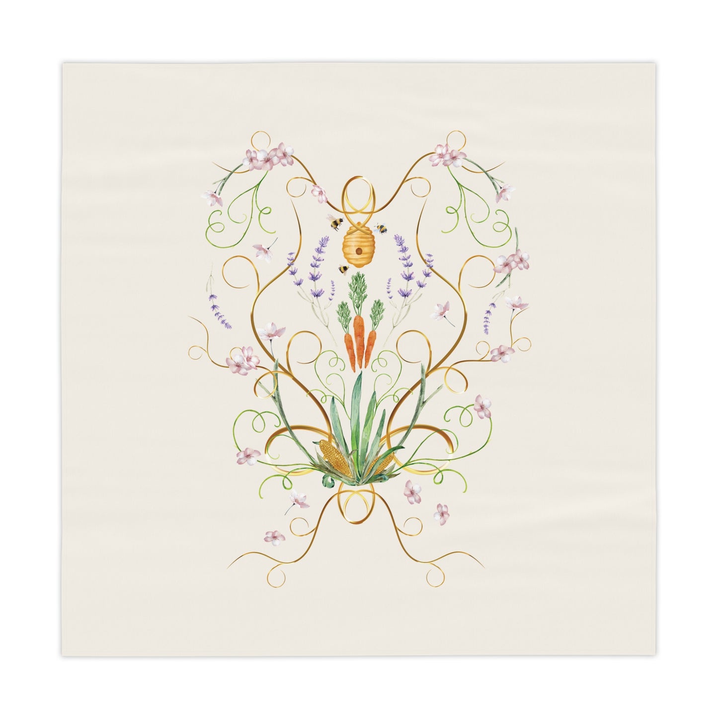 Botanical Garden Tablecloth - Elegant Floral Design for Dining & Celebrations