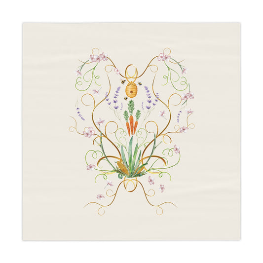 Botanical Garden Tablecloth - Elegant Floral Design for Dining & Celebrations