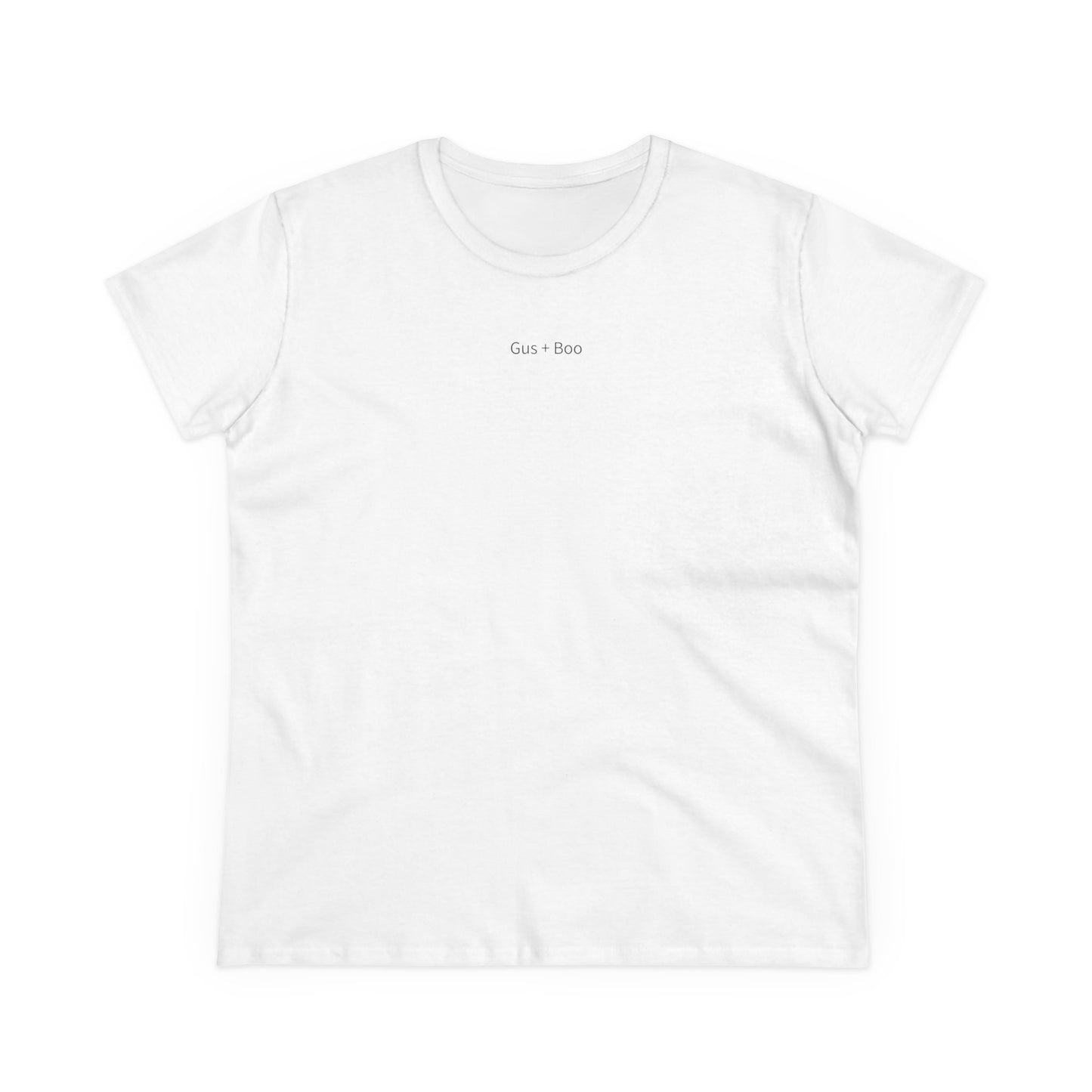 Gus + Boo Essentials Tee. Minimal logo. Maximum cool. Everyday Gus + Boo style.