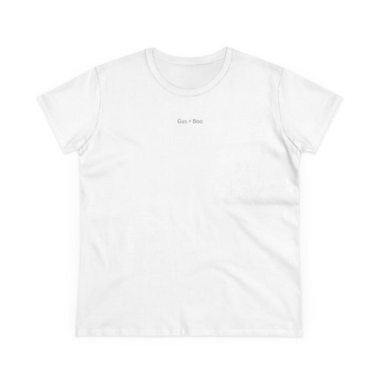 Gus + Boo Essentials Tee. Minimal logo. Maximum cool. Everyday Gus + Boo style.
